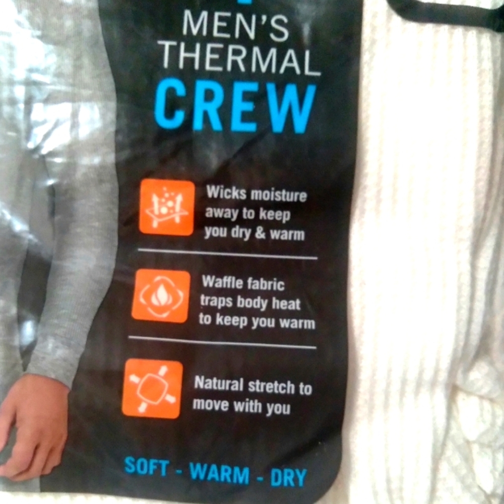Fruit Of The Loom NEW Men's Thermal Crew - Picture 3 of 7